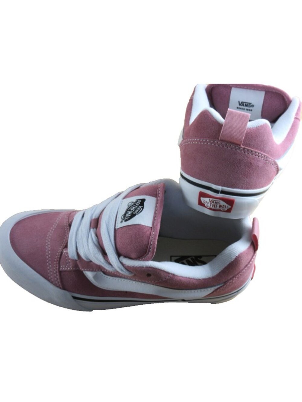 Vans Women's Knu Skool Color Theory Foxglove Pink White Suede shoes Size 7.5 - Picture 6 of 7